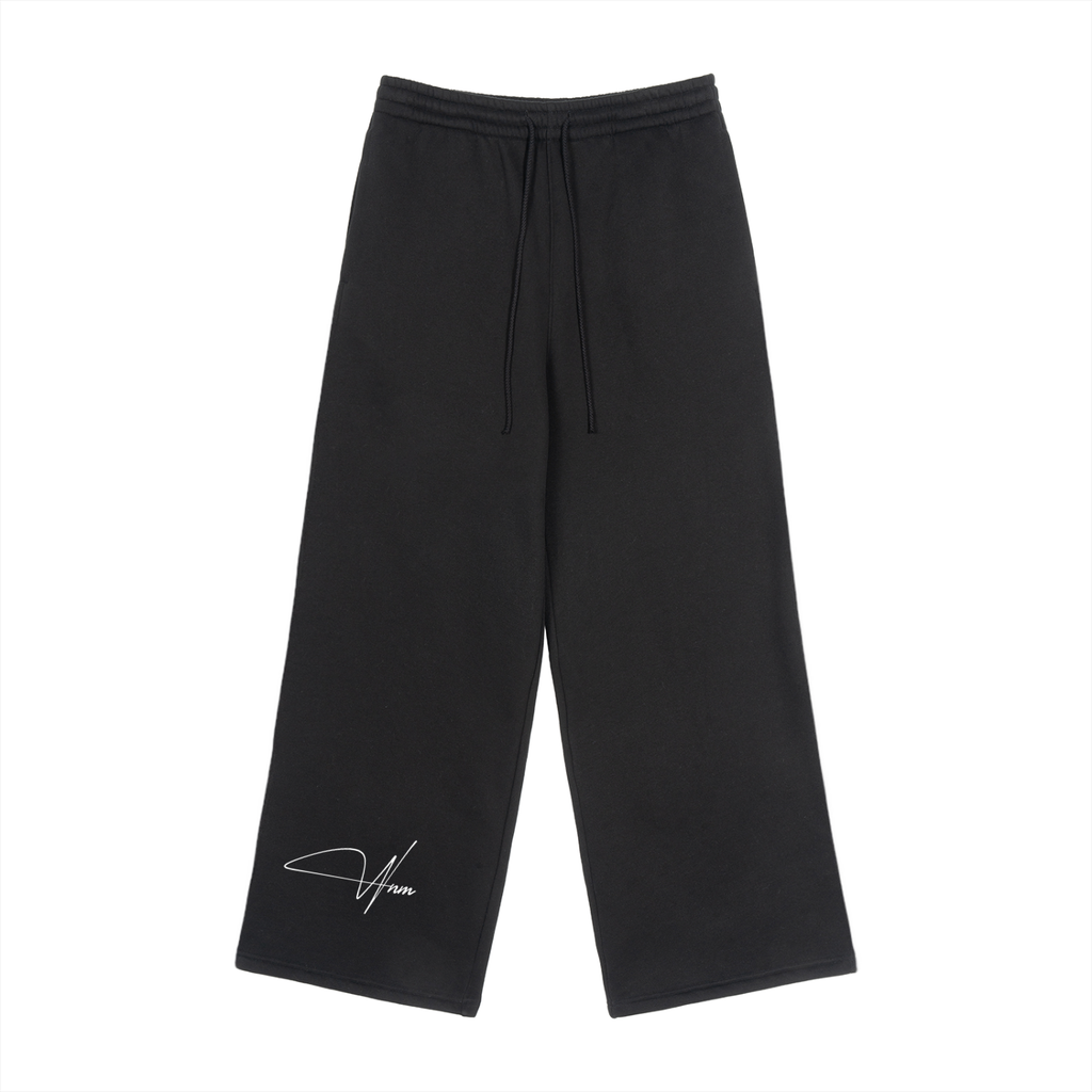 Fleece Drawstring Straight-Leg Sweatpants