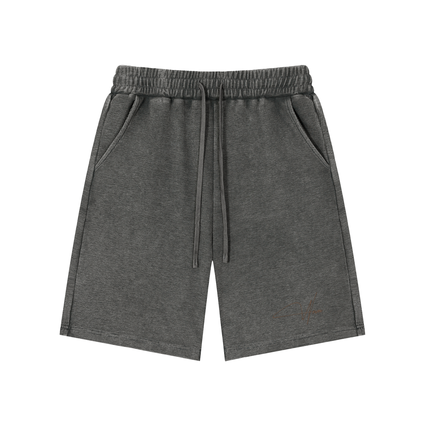 Mineral Wash Waffle Knit Shorts
