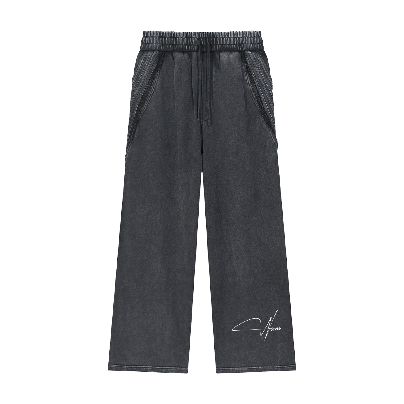 Snow Washed Tape Raw Edge Sweatpants