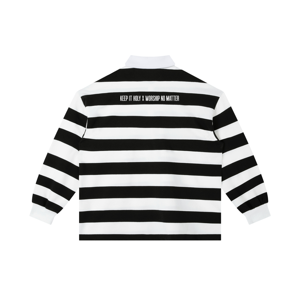 Color Block Stripe Polo Shirt